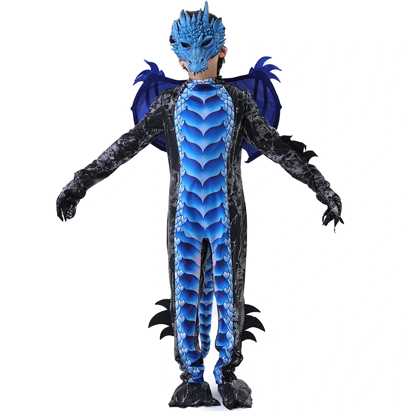 School Halloween Party Complete Dragon Costume with Detachable Tail